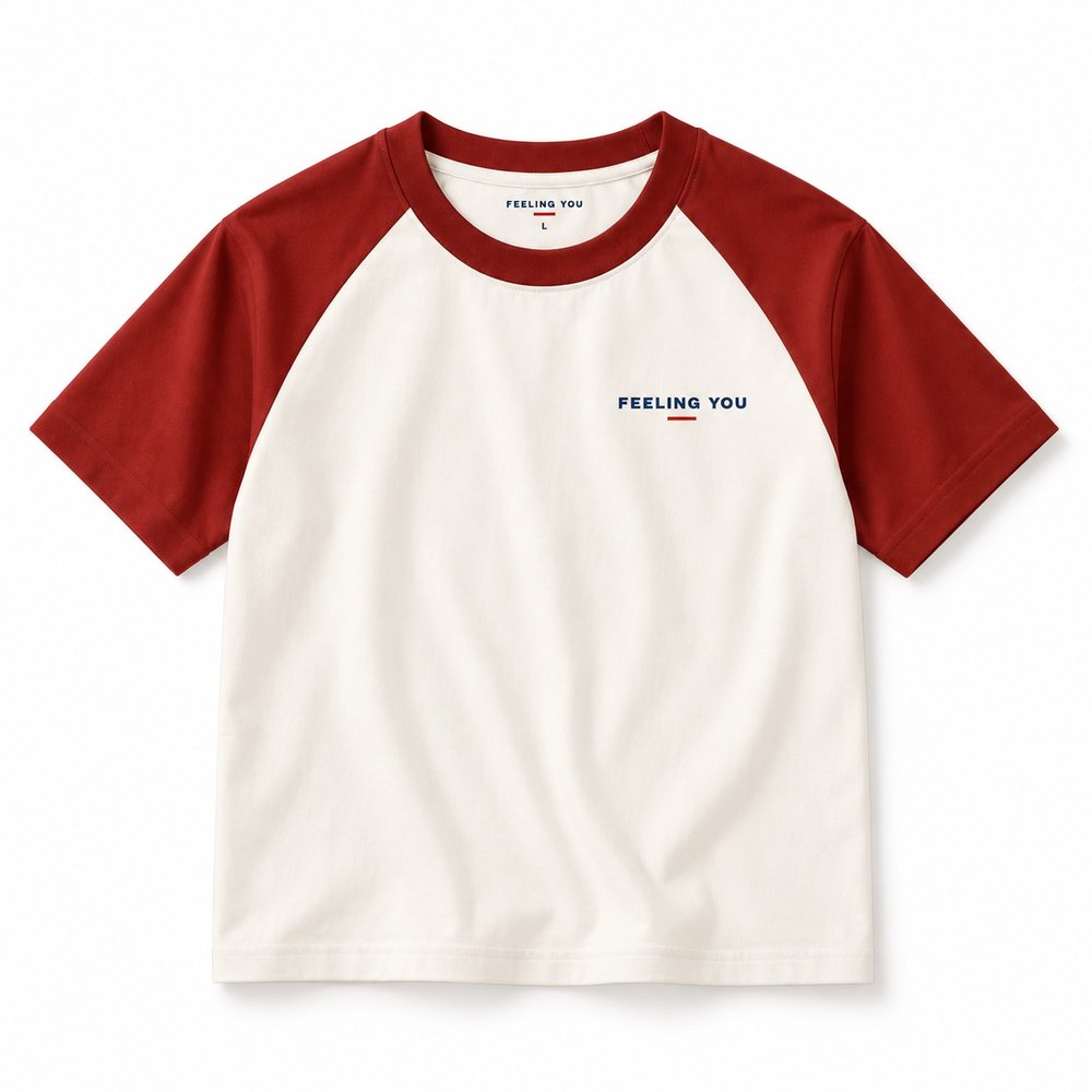 CAMPUS Raglan T-Shirt สี Ivory / Brick Red
