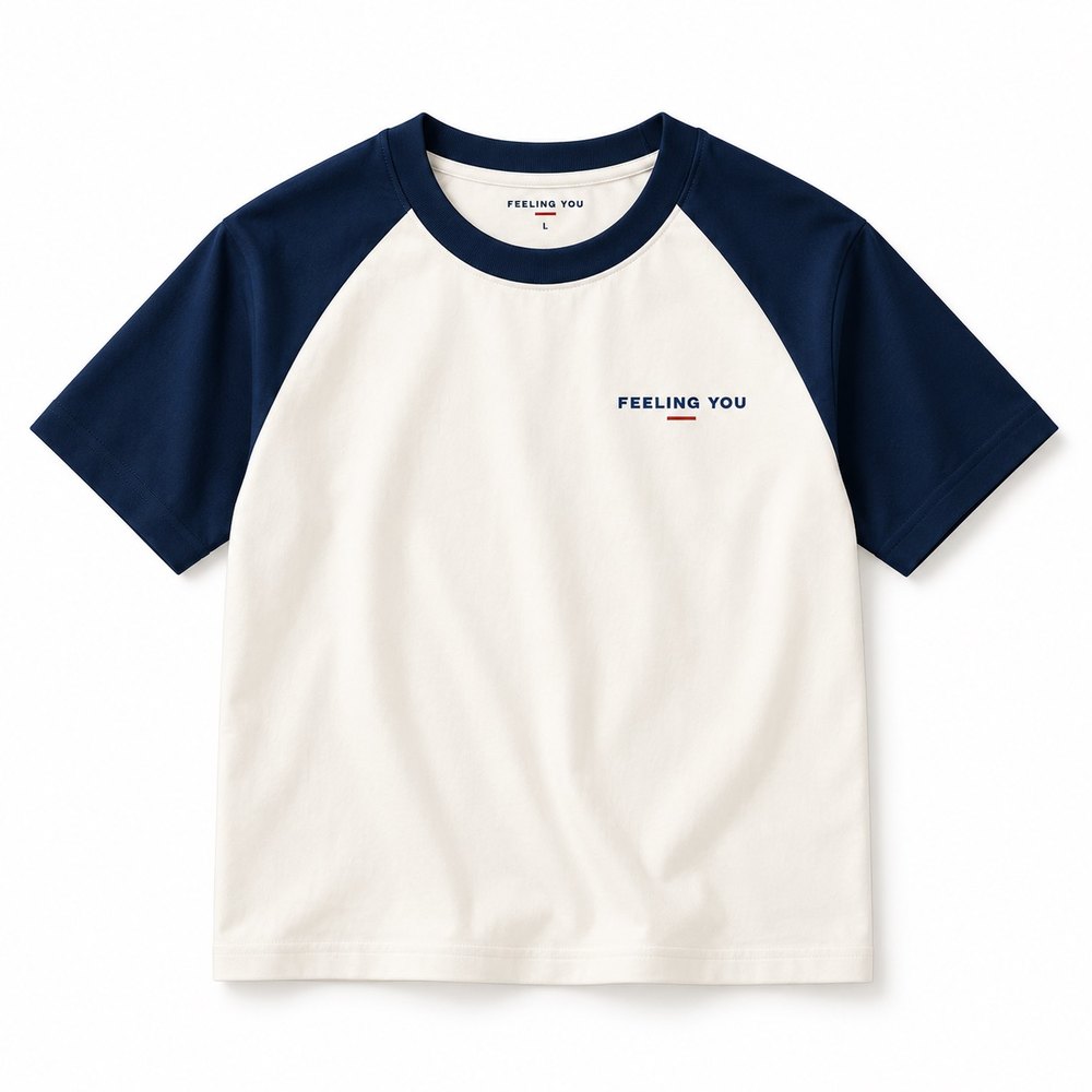 CAMPUS Raglan T-Shirt สี Ivory / Navy